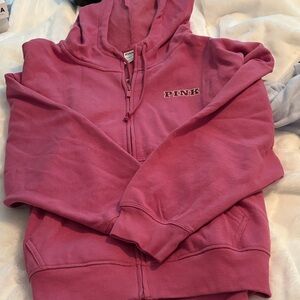 New PINK Zip-Up Hoodie in Raspberry Pink xxl